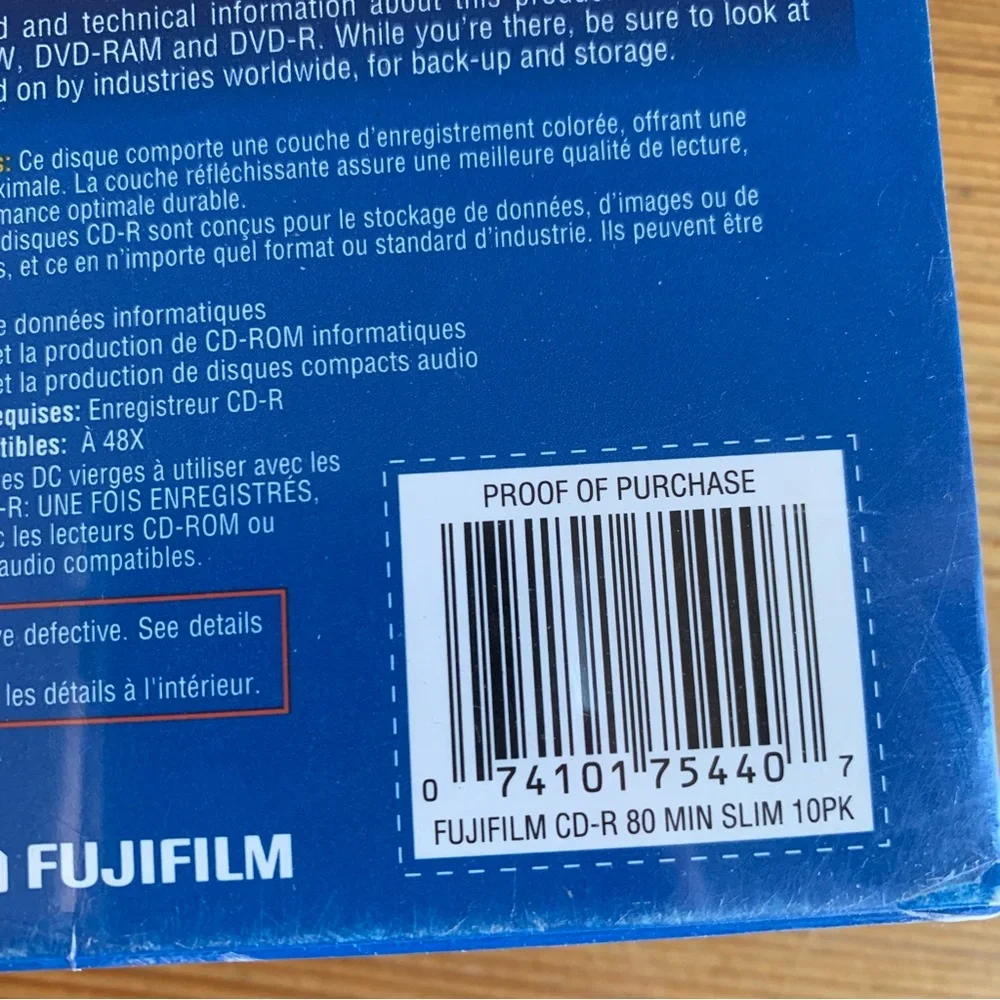 𝅺Fujifilm CD-R 10 Pack NWT